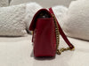 Gucci MedIium GG Marmont Shoulder Bag Calfskin Red