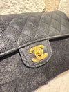 CHANEL SMALL CLASSIC DOUBLE FLAP BAG CAVIAR BLACK