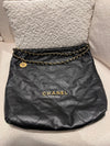 Chanel Large 22 Bag calfskin black (Microchip)