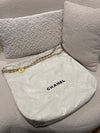 Chanel Large 22 Bag calfskin WHITE (Microchip)