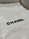 Chanel Large 22 Bag calfskin WHITE (Microchip)