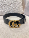 Gucci size 75 GG marmont thin belt black