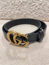 Gucci size 75 GG marmont thin belt black