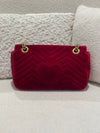 Gucci Small GG Marmont Bag Velvet Red