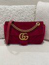 Gucci Small GG Marmont Bag Velvet Red