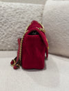 Gucci Small GG Marmont Bag Velvet Red