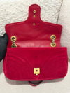 Gucci Small GG Marmont Bag Velvet Red