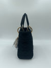 DIOR MINI LADY DIOR SATIN BLACK