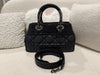 Dior Lady 95.22 Handbag Lambskin Black with Black Hardware Size Medium