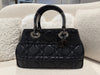 Dior Lady 95.22 Handbag Lambskin Black with Black Hardware Size Medium
