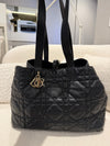 Dior Large Toujours Tote Bag Macrocannage Calfskin Black