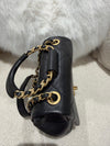 CHANEL Flap With Round Handle Lambskin Black/Gold