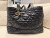 Dior Large Toujours Tote Bag Macrocannage Calfskin Black