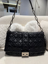 DIOR Miss Dior Flap Cannage Leather Handbag Black