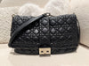 DIOR Miss Dior Flap Cannage Leather Handbag Black