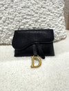 DIOR Saddle Wallet Black (with golden chain)