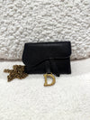 DIOR Saddle Wallet Black (with golden chain)
