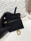 DIOR Saddle Wallet Black (with golden chain)