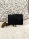 DIOR Saddle Wallet Black (with golden chain)