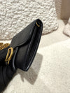 DIOR Saddle Wallet Black (with golden chain)