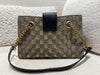 Gucci padlock small shoulder bag GG supreme canvas / Leather BLACK with BEE