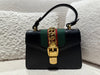 GUCCI SYLVIE TOP HANDLE LEATHER HANDBAG BLACK
