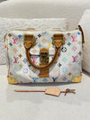 LOUIS VUITTON Speedy 25 White Multicolored