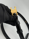 CELINE SMALL TRIOMPHE BELT IN LEATHER BLACK 75cm 1.5cm