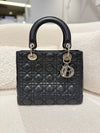 DIOR Medium Lady Dior Calfskin Black