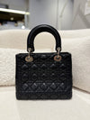DIOR Medium Lady Dior Calfskin Black