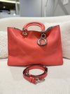DIOR Large Diorissimo In Coral Pink Calfskin Handbag PHW With Strap