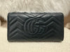 GUCCI Black Leather GG Marmont Wallet