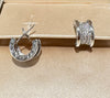 Bvlgari Bzero1 Pave Diamond White Gold Earrings