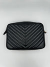 SAINT LAURENT/YSL LOU CAMERA BAG CALFSKIN BLACK