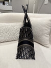 DIOR Medium Book Tote Blue Dior Oblique Embroidery