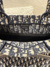 DIOR Medium Book Tote Blue Dior Oblique Embroidery