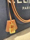 CELINE logo Bag Horizontal Cabas Tote Bag Navy