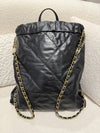 Chanel Black Shiny Calf Leather Backpack 22(Microchip)