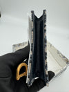 DIOR SADDLE FLAP CARD HOLDER OBLIQUE CANVAS BLUE GHW