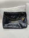 CHANEL 22 Shoulder Bag Calfskin Leather Black(Microchip)