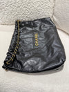 CHANEL 22 Shoulder Bag Calfskin Leather Black(Microchip)