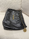 CHANEL 22 Shoulder Bag Calfskin Leather Black(Microchip)