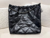 Chanel Medium 22bag calfskin Black (microchip)