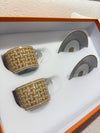 HERMES Mosaique au 24 gold TEA cup and saucer