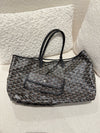 GOYARD SAINT LOUIS PM TOTE BAG GOYARD LINE CANVAS BLACK