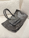 GOYARD SAINT LOUIS PM TOTE BAG GOYARD LINE CANVAS BLACK