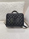 CHANEL Small Caviar Filigree Vanity Case satchel