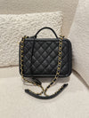 CHANEL Small Caviar Filigree Vanity Case satchel