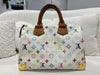 LOUIS VUITTON Speedy 30 White Multicolored