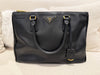 PRADA Large Saffiano Tote Bag Leather Black